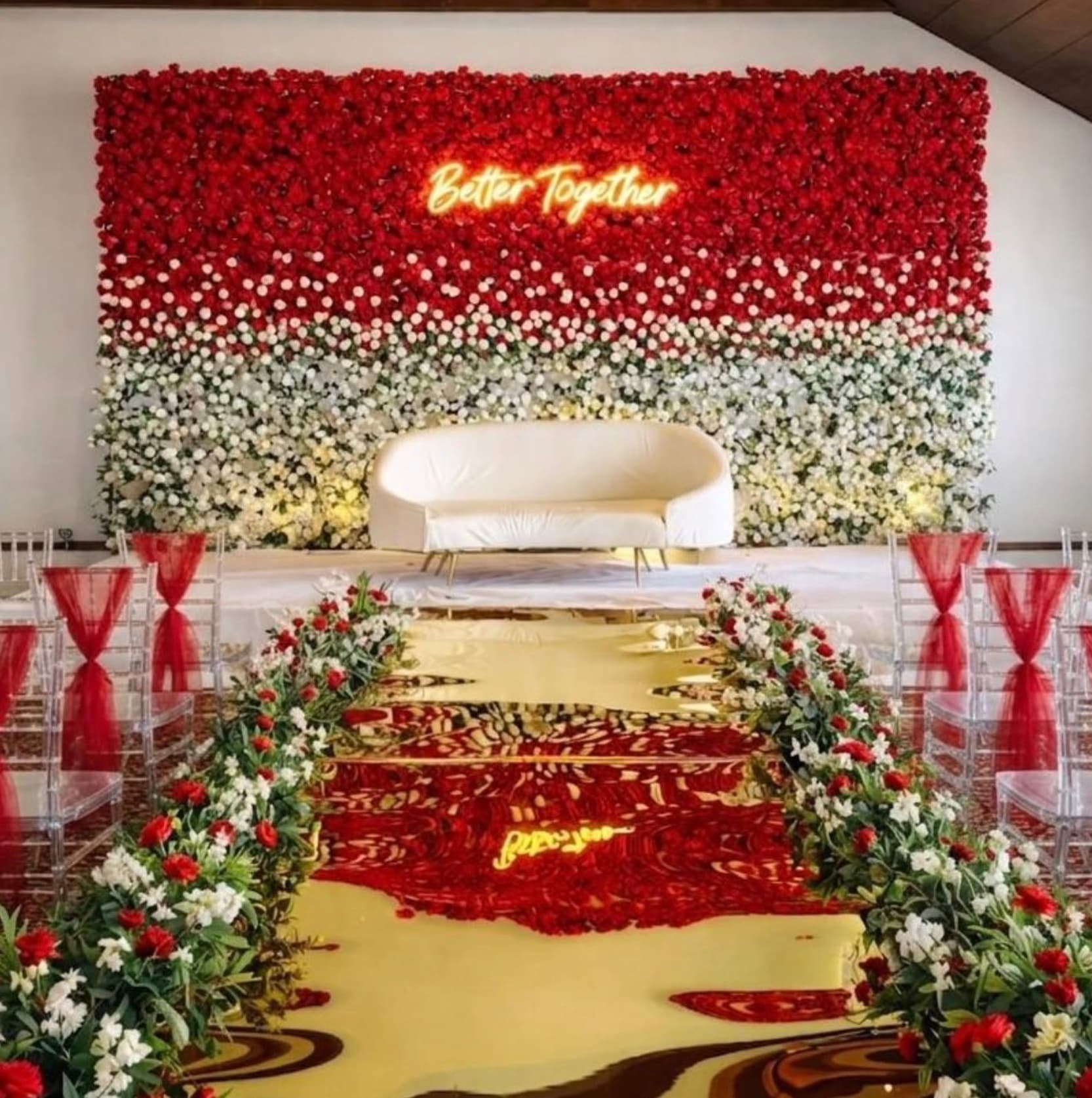 Red and White “Better Together” Stage