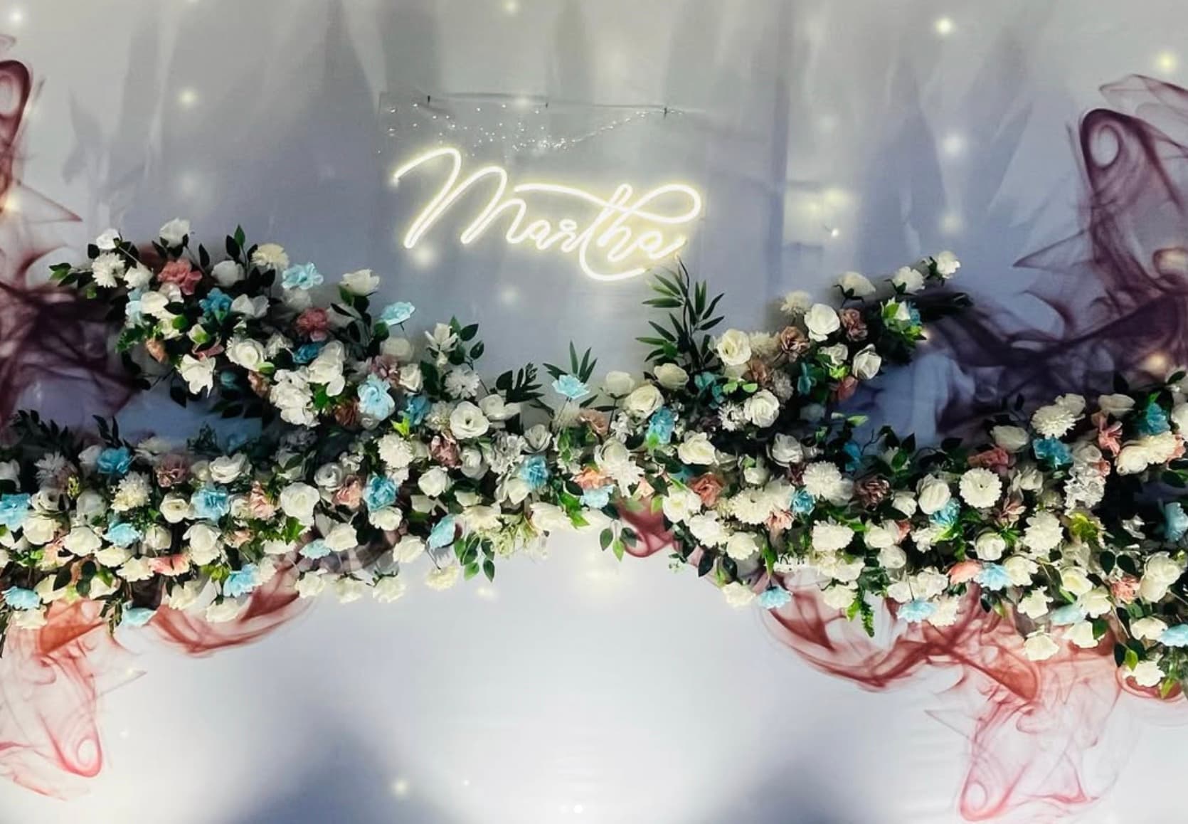 Pastel Floral Backdrop Detail