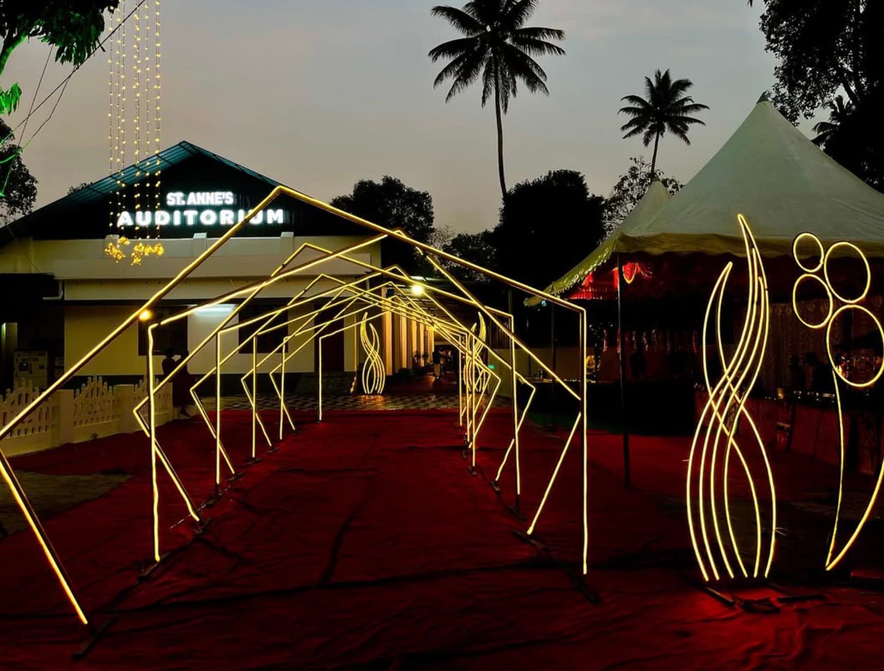 Illuminated Event Entrance